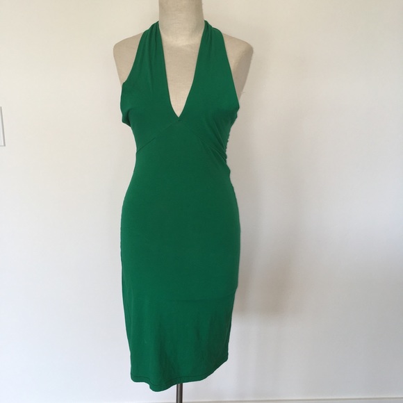 American Apparel Dresses & Skirts - AMERICAN APPAREL ~ green vneck body con dress